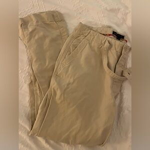 Banana Republic Linnen/Cotton Tie Waist Cropped Wide Leg Pants